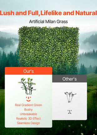 Artificial Grass Wall Panels, 60 x 120 inch, Milan Grass Greenery Boxwood Panel for Indoor Outdoor Green Decor & Ivy Fence Covering, Privacy Backdrop Wall Hedge Screen for Garden