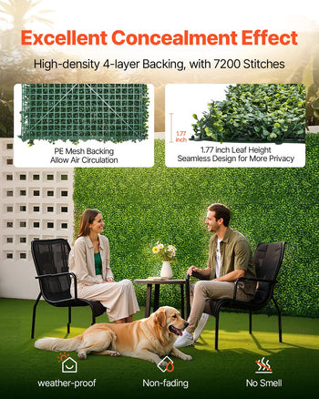 Artificial Grass Wall Panels, 60 x 120 inch, Milan Grass Greenery Boxwood Panel for Indoor Outdoor Green Decor & Ivy Fence Covering, Privacy Backdrop Wall Hedge Screen for Garden