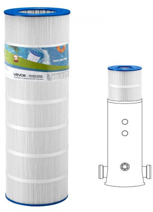 Pool Filter Cartridge, 150 Sq. Ft Spa Hot Tub Filter Cartridge Replacement, Compatible with Pentair R173216, Pleatco PAP150, Secure for Kids & Pet, Trilobal Pleated, Easy to Clean