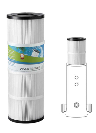 Pool Filter Cartridge, 50 Sq. Ft Spa Hot Tub Filter Cartridge Replacement, Compatible with Hayward C500, CX500-RE, Pleatco, Secure for Kids & Pet, Trilobal Pleated, Easy to Clean