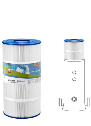 Pool Filter Cartridge, 90 Sq. Ft Spa Hot Tub Filter Cartridge Replacement, Compatible with Hayward C900, Hayward CX900RE, Secure for Kids & Pet, Trilobal Pleated, Easy to Clean