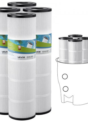 Pool Filter Cartridge, 4x 105 Sq. Ft, Spa Hot Tub Filter Cartridge Replacement, Compatible with Pentair CCP420,  Pleatco PCC80-PAK4l, Secure for Kids & Pet, Easy to Clean