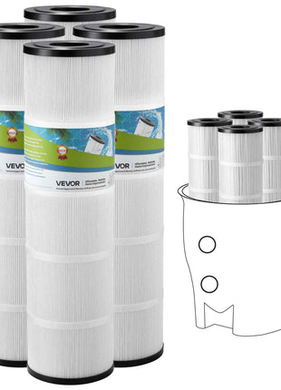 Pool Filter Cartridge, 4x 105 Sq. Ft, Spa Hot Tub Filter Cartridge Replacement, Compatible with Pentair CCP420,  Pleatco PCC80-PAK4l, Secure for Kids & Pet, Easy to Clean