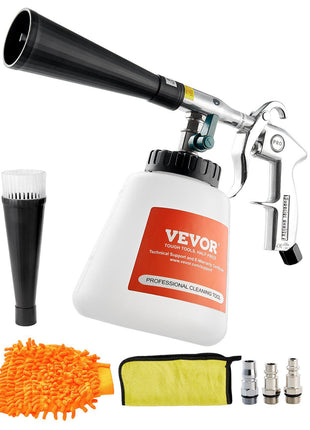 Car Cleaning Gun, 6-9.2 Bar High-Pressure Air Blow Gun with 2 Set Nozzles & 1L Liquid Bottle, Vortex Cleaning Gun, Quickly Blasts Dirt and Dust from Surface, Suitable for 1/4 NPT Air Compressor