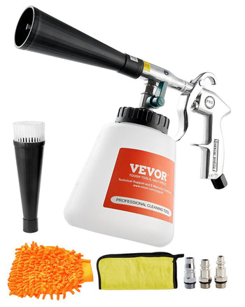 Car Cleaning Gun, 6-9.2 Bar High-Pressure Air Blow Gun with 2 Set Nozzles & 1L Liquid Bottle, Vortex Cleaning Gun, Quickly Blasts Dirt and Dust from Surface, Suitable for 1/4 NPT Air Compressor
