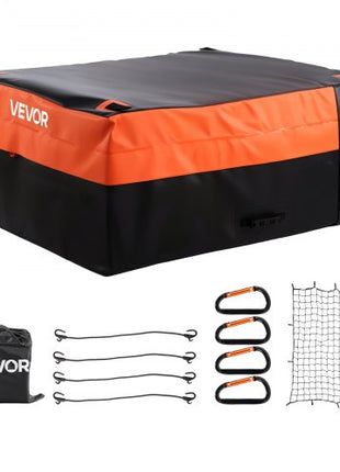 Truck Bed Cargo Bag, Waterproof 840D PVC, 51.18 x 40.16 x 21.85 in (26 Cu. ft), Heavy Duty Cargo Bag for Truck Bed with Bungee Cords, Net and Carabiners, Fits a Variety of SUV & Pickup Trucks