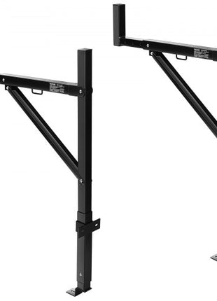 Truck Rack, 19-34inch Extendable Truck Ladder Rack, 38.6"-43.6" Adjustable Height, 250 lbs Capacity Steel Ladder Rack for Truck, Heavy Duty Truck Bed Rack for Kayak, Surfboard, Lumber, Ladder