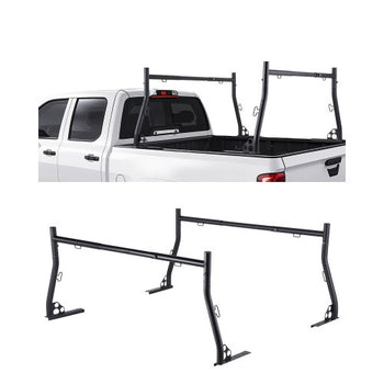 Truck Ladder Rack, 49-73 in Width, Extendable Universal Cargo Rack, Heavy Duty Steel with 800 lbs Static Load Capacity, Ideal for Canoes, Surfboards, Ladders, Lumber, Tents, and Large Cargo