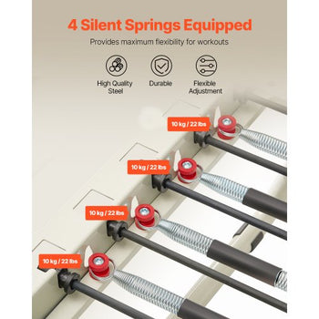 Foldable Pilates Reformer, Pilates Workout Machine for Home Gym Studio Use, Pilates Bed with Dual Resistance- Spring & Cord, Reformer Set for Advanced Users and Beginners, Up to 400 LBS