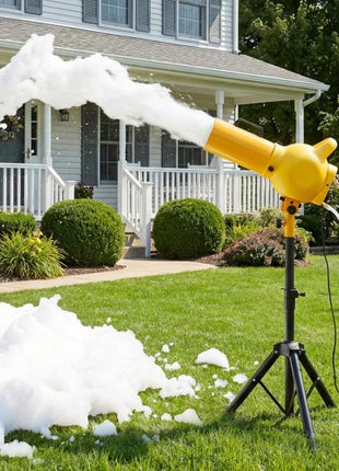 Foam Machine, Handheld Spray Foam Cannon Party Machine, Bubble Cannon with Fan & Triangular Structure, Dense Foams Maker for Gatherings, Backyard, Celebrations & Party, Continuous Foams Output