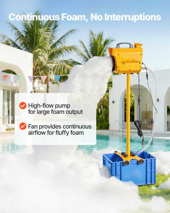 Foam Machine, Adjustable Angle Control Foam Cannon Party Machine, Bubble Cannon with 21QT Water Tank, Stable Vertical Design, Dense Foams Maker for Gatherings, Celebrations & Party
