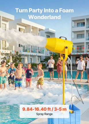 Foam Machine, 9.84 to 16.40 ft Spray Distance Foam Cannon Party Machine, Bubble Cannon with 74QT Water Tank, Stable Vertical Design, Dense Foams Maker for Gatherings, Celebrations & Par