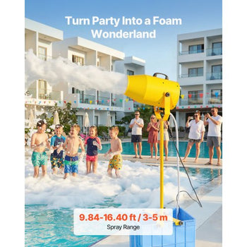 Foam Machine, 9.84 to 16.40 ft Spray Distance Foam Cannon Party Machine, Bubble Cannon with 74QT Water Tank, Stable Vertical Design, Dense Foams Maker for Gatherings, Celebrations & Par