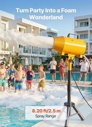 Foam Machine, Adjustable Angle Control Foam Cannon Party Machine, Bubble Cannon with Fan & Triangular Structure, Dense Foams Maker for Backyard, Celebrations & Party, Continuous Foams Output