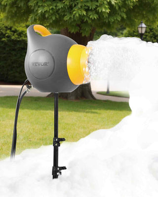 Foam Machine, 115 W Party Foam Cannon, Portable Foam Maker with a Tripod Stand, Powerful Foam Party Machine, for Backyard, Pool, Outdoor Events, Birthdays, Celebrations and Party, Grey & Yellow