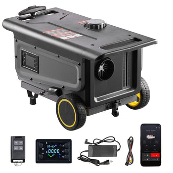Diesel Heater, 8KW, DC 12V/24V, All in One Portable Diesel Air Heater with Bluetooth APP Control, Remote Control and LCD Screen, Trolley Design, 1.3 Gal Fuel Tank for Trucks, Vans, RVs, Campers