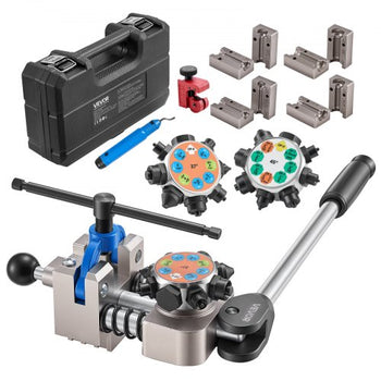 Professional Brake Line Flaring Tool, 45 & 37 Degree Double Flare Bubble Flare Tool Kit for 3/16", 1/4", 5/16", 3/8" Copper Aluminum Thin Steel Tubes