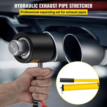 Hydraulic Exhaust Pipe Expander, 1-5/8\" to 4-1/4\" size, 10 T Manual Hydraulic Pipe Stretcher with 4 Dies and 2 Storing Case for Copper, Aluminum Tubes in Car Repairing