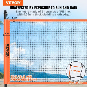 Volleyball and Badminton Set, Outdoor Portable Badminton Net, Adjustable Height Steel Poles, Professional Combo Set with PVC Volleyball, Pump, Carrying Bag, Easy Setup for Backyard Beach Lawn