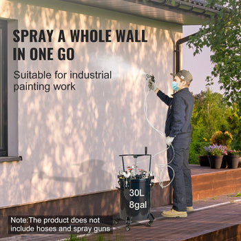 Industrial-grade 30L black paint sprayer for seamless wall coverage, ideal for professional painting projects.