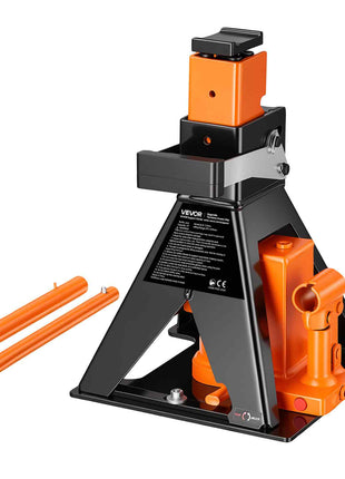 Hydraulic Bottle Jack and Jack Stand in One 3 Ton (6613.9 lbs) Lift, for Sedans, Compact SUVs & Small Vans, 10.75"-21.14" Lifting Range, All-in-One Heavy Duty Vehicle Unijack with Wide Base