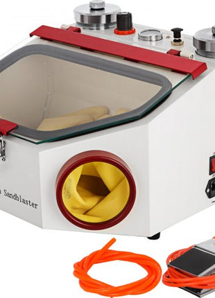 Twin Pen Sandblaster Double Pen Sand Blaster Machine for Dental Lab 2 Tanks Lamp