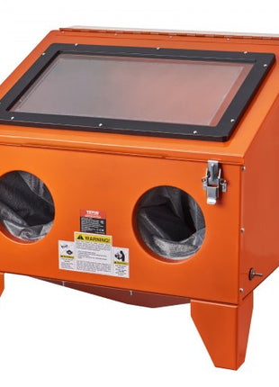 40 Gallon Sandblasting Cabinet, 40-120PSI Portable Benchtop Sand Blasting Cabinet, Heavy Duty Steel Sand Blaster with Blasting Gun & 4 Ceramic Nozzles for Paint, Stain, Rust Removal