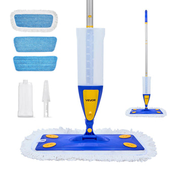 Spray Mop, with 3 Washable Pads for Dry and Wet Floor Cleaning and a 27oz Refillable Water Tank, Microfiber Dust Wet Mop & Twisted Cotton Dry Mop, Commercial Home Use for Tiles/Vinyl/Wood Floor