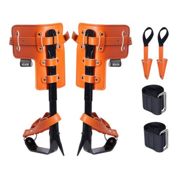 Tree Climbing Spikes, 1 Pair Alloy Steel Climbing Spurs, 350lbs Load Capacity Tree Climbing Gear with Straps and Spike Protectors, Arborist Equipment for Climbers, Hunting, Fruit Picking, Orange