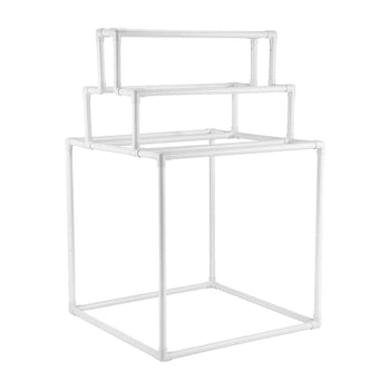 Towel Rack, 8 Bars Outdoor PVC Towel Holder, Freestanding Pool Towel Hanger Stand Next to Hot Tub, Outdoor Indoor Quilt Drying Rack Organizer, Ideal for Poolside, Bathroom, Spa, White