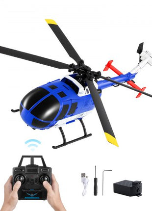 RC Helicopter, 2.4GHz 4-Propeller Remote Control Helicopter with 6-Axis Gyro, 4-Channel RC Airplane for Beginner, LED Light & One-Key Takeoff/Landing, Plane Toys for Kids Ages 8 and up