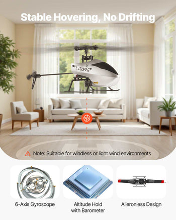 RC Helicopter, 2.4GHz Single Propeller Remote Control Helicopter with Gyro, 4-Channel RC Airplane for Beginner,  39 Min Flight Time, One-Key Takeoff/Landing, Toys for Kids Ages 8 and up