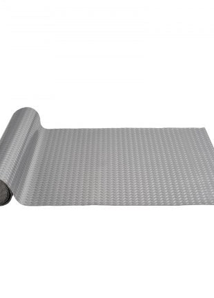 Garage Floor Mat, 228.35 x 59.05 inch PVC Garage Flooring Roll, Non-slip Diamond Texture, 93.65 sq.ft Covering Space, Garage Mats for Under Cars, for Gyms Boats Car Trailer, Silver