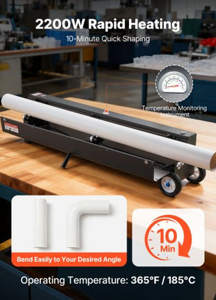 Electric PVC Conduit Heater, 1/2" to 4", 2200W Rapid and Even Heating, PVC Bender Heater Pipe Bending Tool with Carrying Handle, Easy to Use, for Construction Crews, DIY Enthusiasts, Workshop