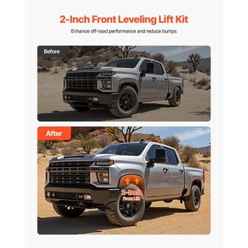 2 Inch Torsion Bar Keys for 2020-2024 Chevy/GMC 2500/3500HD, Front Leveling Lift Kit Heavy-Duty Steel Suspension Level Kit with 4 Bushings, Chassis Leveling Kit Compatible with Chevy and GMC