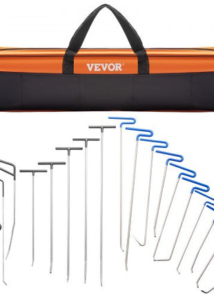 Rods Dent Removal Kit, 21 Pcs Paintless Dent Repair Rods, Stainless Steel Dent Rods, Whale Tail Dent Repair Tools, Professional Hail Dent Removal Tool For Minor Dents, Door Dings And Hail Damage