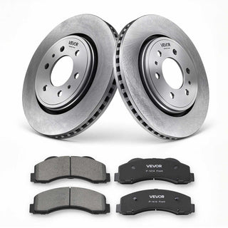 Front Brake Kit Ceramic Brake Pads & Hollow Brake Rotors Replacement, Compatible with 015-2020 Ford F-150, 2010-2014 Ford F-150 (6 Lug Models), 2010-2021 Ford Expedition & Lincoln Navigator