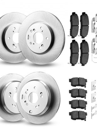 Front & Rear Brake Kit Compatible with 2012-2016 Honda CR-V (AWD Models), Ceramic Brake Replacement Kits, 12 inch Hollow Structure Front Rotors, 12 inch Solid Structure Rear Rotors, R-31455