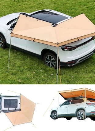 270 Degree Awning, 52 sq.ft Driver Side Vehicle Awning, Waterproof UV50+ Car Side Awnings with Carry Bag, All-Weather Free-Standing Overland Awnings Car Shelter for SUV Van Truck Camping