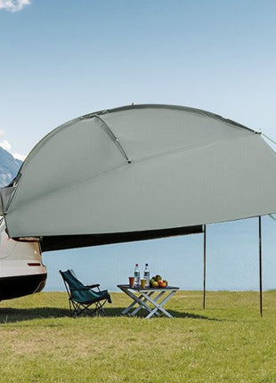 Vehicle Awning, Large 10' x 7' Shade Coverage Car Side Awning, PU2000mm UV50+ Car Awning with Extended Side Canopies and Portable Storage Bag, Suitable for Truck, SUV, Van, Campers