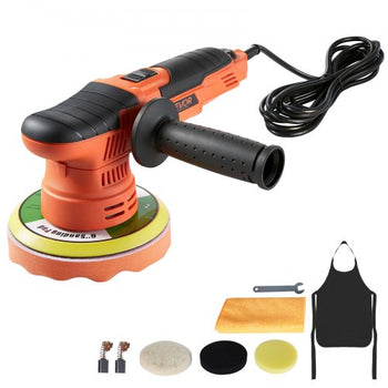 Car Buffer Polisher, 6-Inch Dual Action Polisher Buffer Waxer, 650W 6 Variable Speeds 2000-6800RPM Random Orbital Polisher Kit for Cars Detailing, Waxing, Polishing