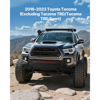 Front Bumper Compatible with 2016-2023 Toyota Tacoma (Excluding Tacoma TRD/Tacoma TRD Sport), Pickup Truck Bumper with Winch Plate & D-Ring Mounts, Heavy-Duty Steel Front Bumpers with E-Coating and Bull Bar