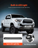Front Bumper Compatible with 2016-2023 Toyota Tacoma (Excluding Tacoma TRD/Tacoma TRD Sport), Pickup Truck Bumper with LED Light Bar, Winch Plate & D-Rings Mounts, Heavy-Duty Steel Front Bumper with E-Coating