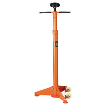 Underhoist Support Stand, 3/4 Ton Capacity Under Hoist Jack Stand, Lifting from 38.4 to 75.4 in, Bearing Mounted Spin Handle, Self-Locking Threaded Screw, Two Wheels, Support Vehicle Components