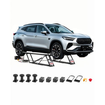 Car Lift, 7000 lbs Capacity Car Lifts for Home Garage, 3-Level Adjustable with 29.4" Lift Height & Remote Control, Auto Lock Portable Car Lift with 4 Rubber Pads & 4 Lifting Columns