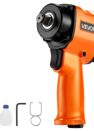 1/2-Inch Air Impact Wrench, Up to 738 ft-lbs Nut-busting Torque, Stubby Size & Lightweight Pneumatic Impact Gun for Auto Repairs and Maintenance