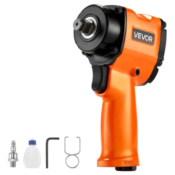 1/2-Inch Air Impact Wrench, Up to 738 ft-lbs Nut-busting Torque, Stubby Size & Lightweight Pneumatic Impact Gun for Auto Repairs and Maintenance