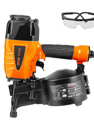 Coil Siding Nailer CN65, 1-1/4" to 2-1/2" 15 Degree Pneumatic Siding Nail Gun with Tool-Less Depth Adjustment, 70-120PSI Air Coil Nailer for Siding, Pallet Sheathing, Wooding, Fencing, Decking