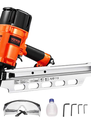 Framing Nailer, 2" to 3-1/2" 21 Degree Full Round Head Pneumatic Framing Nailer with Dual Trigger Modes & Tool-Less Depth Adjustment, 80-120PSI Pro Air Nail Gun for Framing Flooring Decking
