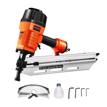 Framing Nailer, 80-120PSI Air Nail Gun, 2" to 3-1/2" 21 Degree Full Round Head Pneumatic Framing Nailer with Tool-Less Depth Adjustment & Dual Trigger Modes, Ideal for Framing Decking Flooring